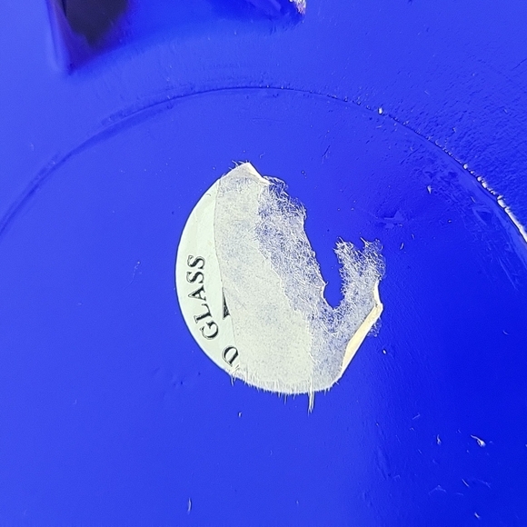 Cobalt Blue Footed  Tiered Glass Bowl Large 14" Round - Picture 7 of 11